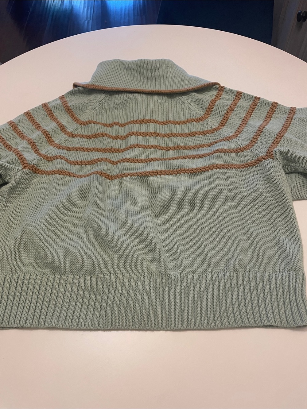 THE GREAT The Scholar Cardigan with Crochet Stripes - NWOT - Picture 5 of 11